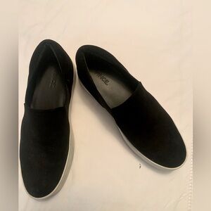 Vince black suede slip on sneaker/shoe. Women’s size 8M.